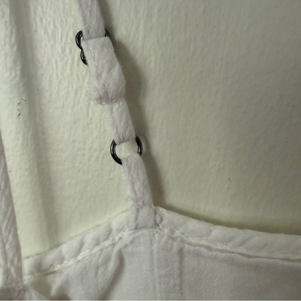 Esmara by Heidi Klum White Boho Embroidered Maxi Dress Size 8 - Picture 14 of 14